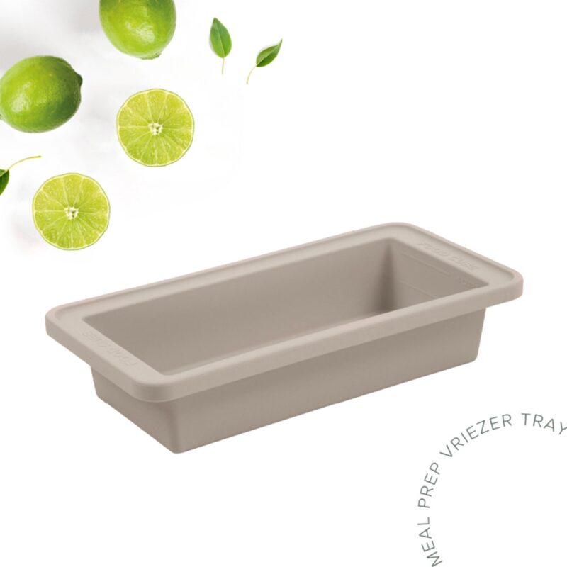 Food Cube Freezer Storage Container - Meal Prep Container - 1000 ML Sand