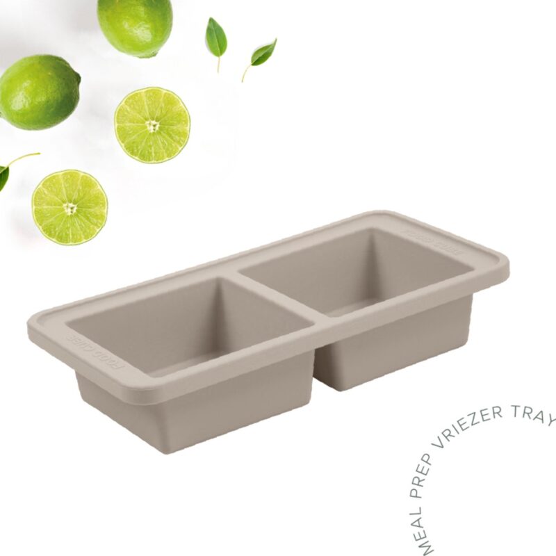 Food Cube Freezer Storage Container - Meal Prep Container - 2 x 500 ML Sand