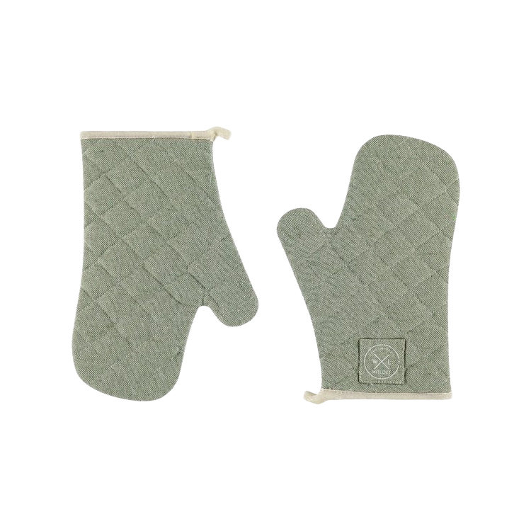 Witloft by Combekk - Oven Mitts Set Of 2 Recycled Cotton Pistache