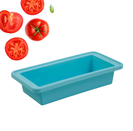 Food Cube Freezer Storage Container - Meal Prep Container - 1000 ML Blue
