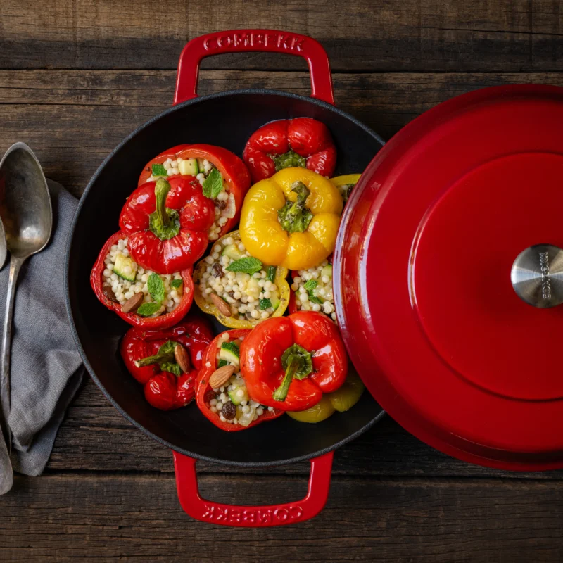 Cast Iron Braiser Ø 28 cm Cherry hover image