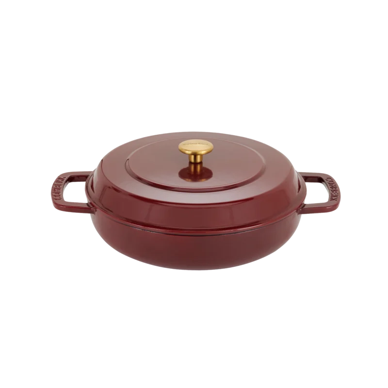Cast Iron Braiser Ø 28 cm Bordeaux