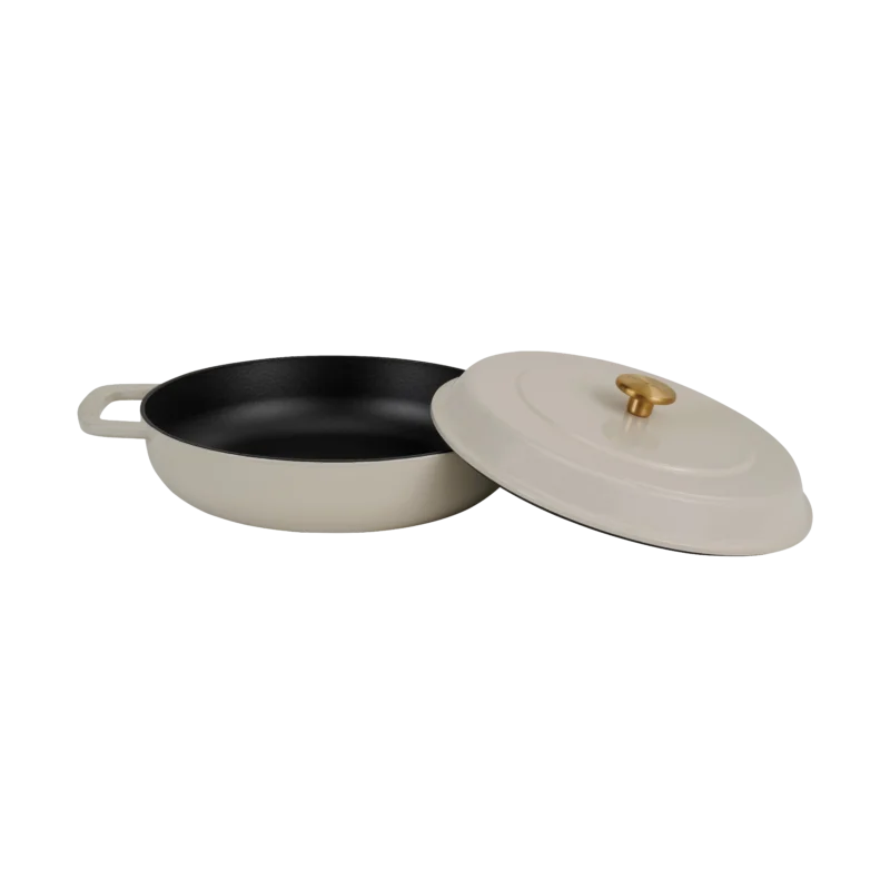 Cast Iron Braiser Ø 28 cm Sand hover image