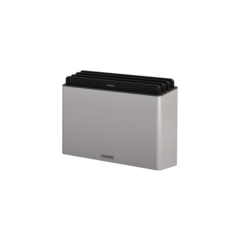 Cutting Board Set 4pcs Steel Black 20x30 cm