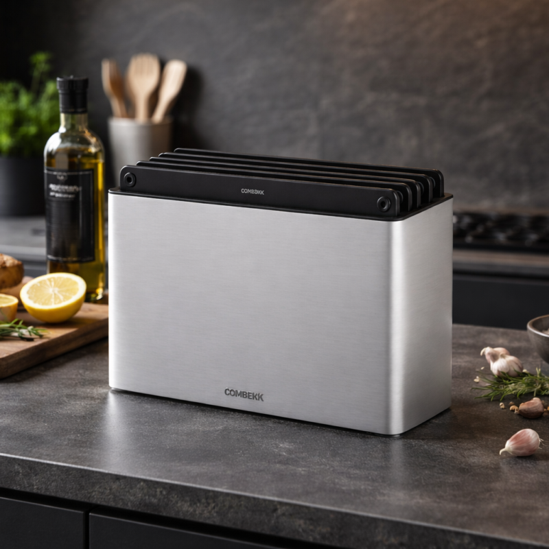 Cutting Board Set 4pcs Steel Black 20x30 cm hover image