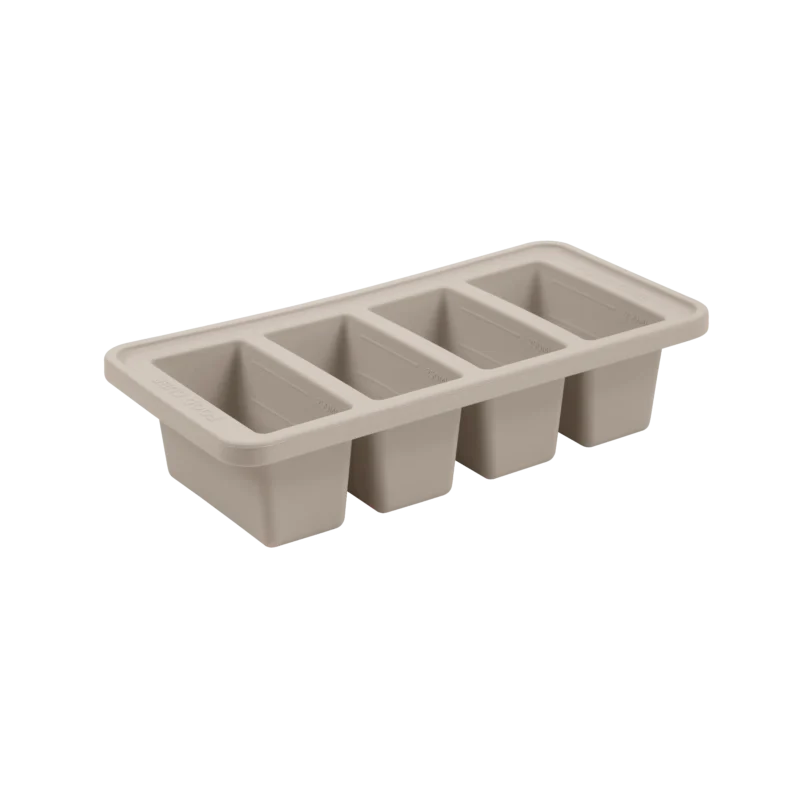 Food Cube Freezer Storage Container - Meal Prep Container 4 x 250 ML Sand