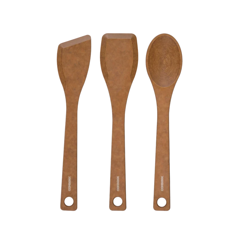 Kitchen Utensil Set 3pcs Brown
