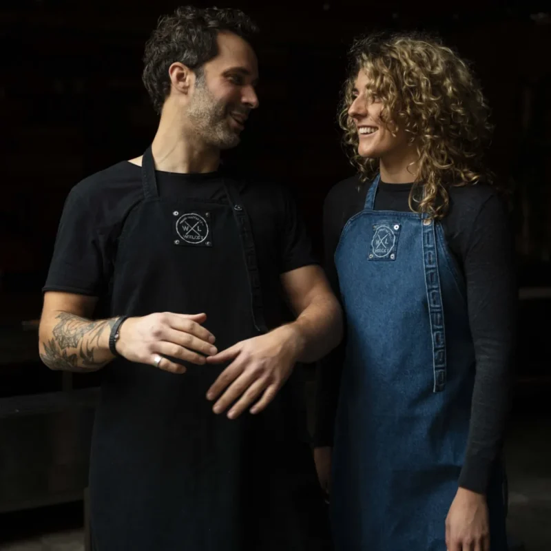 Witloft By Combekk - Recycled Denim Apron Black Short hover image