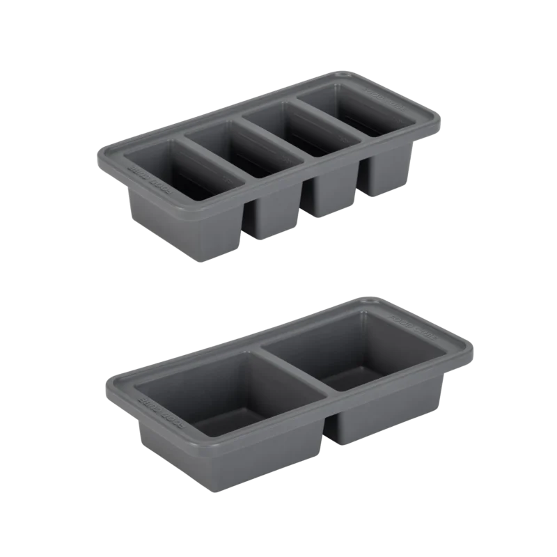 Food Cube Freezer Storage Meal Prep Container 2pcs - Grey